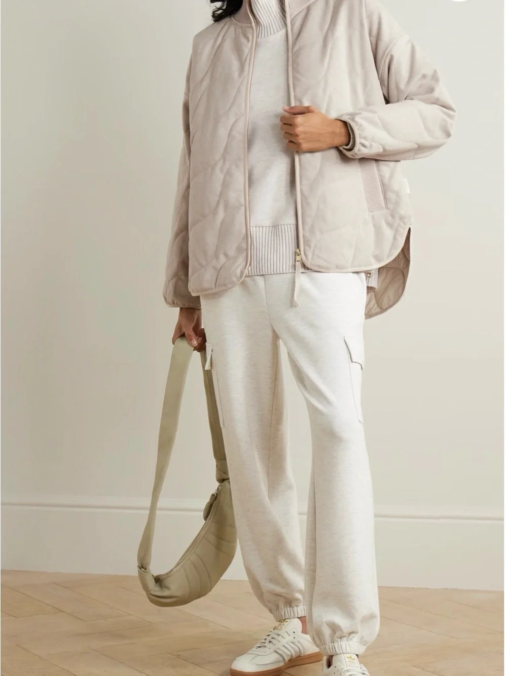 Sold Out - Women’s Small Varley Quilted Twill Jacket in Beige Fall Jacket NWOT - Picture 2 of 12